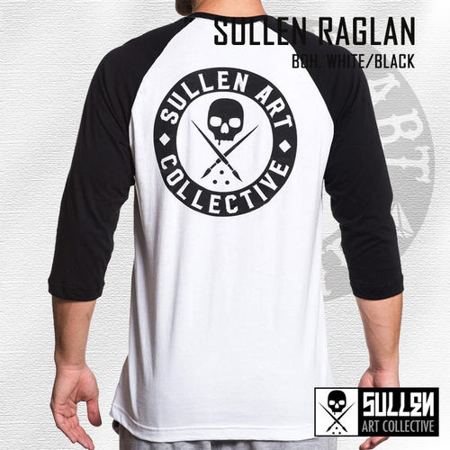 Sullen -  BOH Raglan - White/Black
